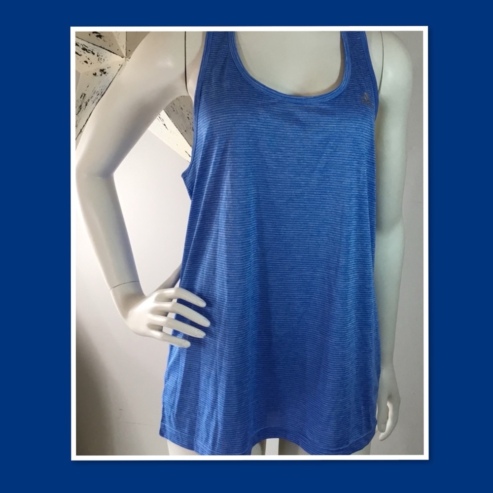ADIDAS WOMENS BLUE CRUSH RACERBACK TANK L NWT